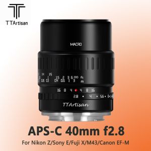 TTArtisan 40mm F2.8 APS-C Macro Lens 1:1 Magnification Manual Focus Camera Lens for Sony E/Canon EOSM/Fuji X/Nikon Z/M43