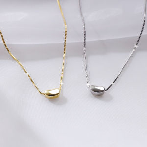 good 999 Titanium steel Fashion 18K gold Acacia bean heart love Necklace with box for women N8046