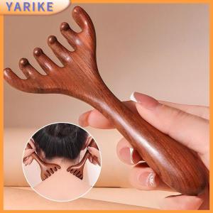 MISSUP Six-Claw Head Meridian Massage Comb Anti-static Wide Tooth Long Handle Comb Handheld Massage Gua Sha Tools for Promote Blood Circulation