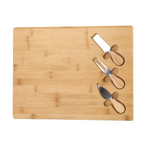 Cheese Board Set Charcuterie Platter and Multi Functional Serving Tray Including 3 Cheese Knives 39 by 30 cm