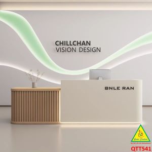 Quầy Lễ Tân Gỗ MDF Hiện Đại – Quầy Thu Ngân QTT541 ( Không bao gồm logo và đèn ) - NỘI THẤT LẮP RÁP VIENDONGAD