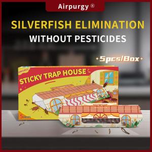 Silverfish Strong Glue Traps 4-Pack - High-Efficiency Lure + Discreet Design Multi-Scene Use Cost-Effective