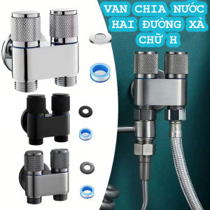 Vòi nước 2 đầu ra có khóa độc lập Van chia nước chữ H van khóa nước 2 cổng xả