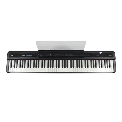 Lazer PK-200B 88-Key Digital Piano with Graded Hammer Action | Complete Set with Power Supply Sustain Pedal & Lyric Sheet Attachment | 81-Note Polyphony (keyboard stand not included)