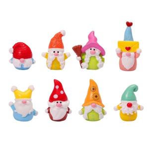 8pcs Miniature Resin Gnomes Set Fairy Garden Statues for Outdoor Indoor Office DeskParty merits Pots and Gift Giving