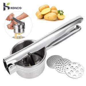 Konco 3in1 stainless steel Potato Presser Fruits Vegetable Juicer Manual Potato masher Mashed Potato Maker