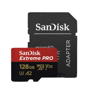 Thẻ nhớ MicroSDXC SanDisk Extreme Pro A2 V30 U3 4K 128GB tốc độ đọc 200MB/s ghi 90MB/s (Đen đỏ) Nhất Tín Computer