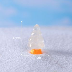 FUNG MALL 10pcs/Set Dễ thương Mô hình cây xams Mini Tiểu cảnh Phụ kiện cảnh tuyết tự làm Hoạt hình Nhựa Đồ trang trí Giáng sinh dạ quang Trang trí nhà cửa