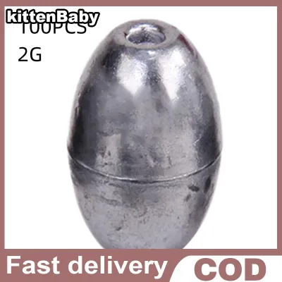 kittenBaby Local Delivery 100pcs Olive Shape Fishing Lead Weight Sinker Fall Additional Weight Sinker Fish Tackle Accessories