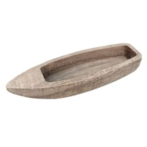 SUN ME Natural Wooden Wooden Boat Decor Unfinished Handcrafts Boat Model Ornaments Bedroom Shelf Small Model Fishing Boat Model Garden Decor