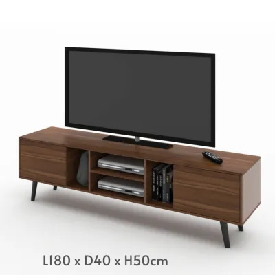Furniture Direct TIVOLI 180CM 2 drawer and 1 sliding door TV Cabinet-White