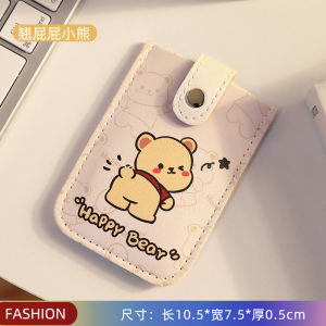 Cartoon Kuromi Winnie Bear Pochacco Card Bag Korean Style PU Leather Card Holders Clutch Fashion Clutch Bag Winnie The Pooh Pull-out Type Short Wallet Female