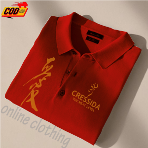 Kaos Polo Pria Cressida Premium Kerah Polo Lengan pendek Motif Logo Warna Solid