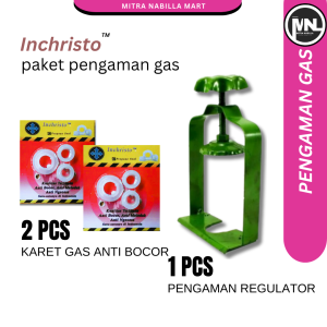 [PAKET] 2 pack karet gas inchristo DAN alat Pengunci Regulator kompor gas
