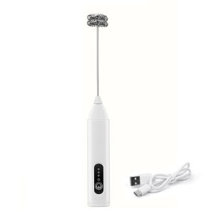 Máy đánh trứng que tạo bọt cà phê cầm tay chạy điện sạc USB 3 tốc độ siêu tiện lợi bảo hành 3 tháng Nhà Xanh Shop