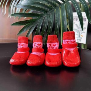 PLNBFG Chống trượt Giày cho chó Chống thấm nước Chống bẩn Bảo vệ chân thú cưng Di động Có thể điều chỉnh Bọc chân cho chó Đồ dùng cho thú cưng