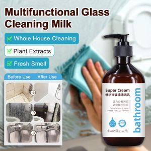 🔥Hot Sale🔥Household MultiPurpose Cleaner Glass Cleaning Shower Household Cleaner Household Glass Cleaning Lotion For Shower Door Glass Cleaner Streak Free Shine Restorer Bathroom Mirror Cleaner For Windows Tiles Chrome Fixtures