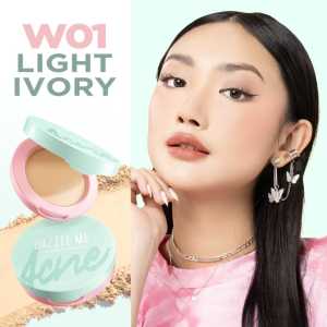 DAZZLE ME Acne Armor Flawless Flex Compact Powder - Two Way Cake Bedak Padat dan Oil Control Tahan Lama 12 Jam