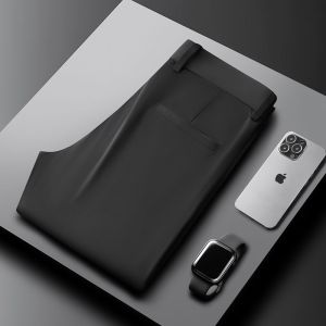 NCE Mens casual pants ice silk summer new style business trousers with a sense of drape