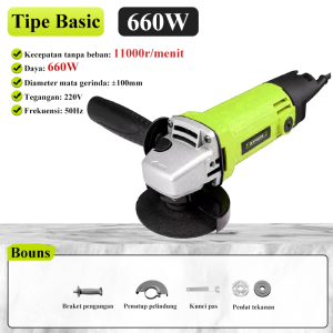 ZPER Mesin Gerinda Angle Grinder Mesin Gerinda Tangan Listrik Angle Grinder Penggiling Sudut Portable Multifungsi Untuk Potong ZP010