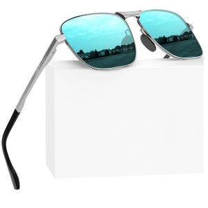 LUENX Kacamata Rectangular Polarized AviaLUENX Kacamata Rectangular Polarized Aviator Sunglasses for Men Retro Pilot Shades Driving UV400 Protection Original Sungtor Sunglasses for Men Retro Pilot Shades Driving UV400 Protection Original Sunglasses 6405-5