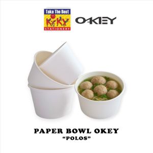 RGT - 1 Pak 25 Pcs Paper Bowl Kraft Dan Putih Polos / Paper Bowl + Tutup Free Bubble