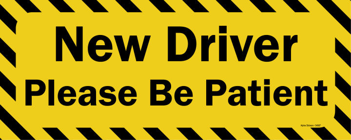 New Driver Sign Vinyl Sticker Size: 10