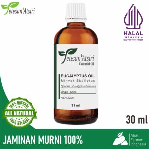 30ml minyak atsiri murni pure essential essensial esensial oil aromatherapy aromaterapi diffuser humidifier peppermint vetiver ylang cajuput kayu putih lavender nilam pala lemongrass cinnamon eucalyptus tea tree cajuput sereh wangi asli penyulingan