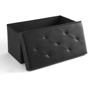 [PVC] Folding Storage Ottoman Bench For Living Room Bedroom Entryway