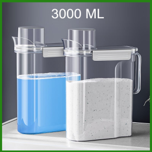 3000ml Laundry Detergent Container Leak-Proof Transparent Storage Box Liquid Bottle Container