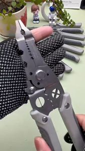 Stainless Steel Professional Wire Stripper Crimping Tool Multi-Function Electrician Pliers Cable