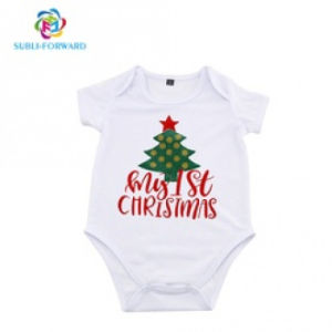 Hot Sale Baby Daily Clothes New Style Sublimation Textile Blanks Printing Summer Polyester Baby Romper KIXR