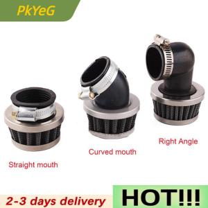 PkYeG Motorcycle Air Filters 35mm Dirt Pit Bike Straight Curved Right Mini Air Filter