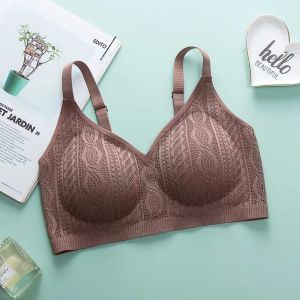 【Brelira】Ladies Push Up Wireless Bra Seamless Lace Sports Bra Comfortable Breathable Thin Cup Minimizer Bra Everyday Summer Bra