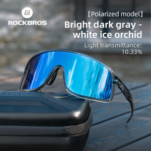 ROCKBROS Cycling Sunglasses Anti-Fog HD Large Lens Bicycle Sunglasses UV Protection Photochromic Polarized Windproof Long Distance Cycling Accessories