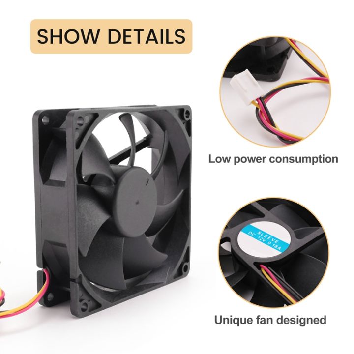 3 Pin 90mm 25mm Cooler Fan Heatsink Cooling Radiator For Computer PC ...
