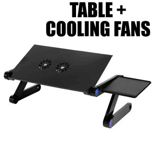 ADJUSTABLE LAPTOP STAND Portable Laptop Desk Table Stand 2 CPU Cooling Fans Mouse Pad for Laptop Notebook Tablet PAT