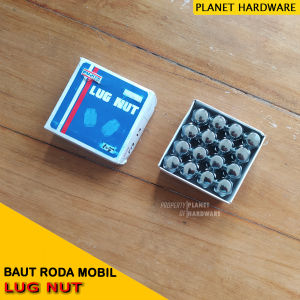 Fujita Lugnut Mur Roda Mobil 3.5 Cm Warna Chrome