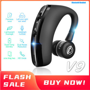 Vitog V9 Wireless Bluetooth Earphone With MicHD Call Voice Control Business Handsfree Bluetooth Headset for Xiaomi iPhone Huawei Samsung Oppo ViVo Mobile Phone/Laptop/TabletSuitable for Driving/Meeting/Working/Running