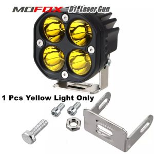 MOFOX D1 Laser Gun Mini Driving Lights Full Set Waterproof 40W Dual Color High/Low Beam Motorcycle LED Light Auxilliary Light MDL LED Work Lights foglights For Motorcycle Off Road Car