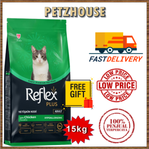 Reflex Plus Cat Food 15kg Kitten Food Makanan Kucing 猫粮 猫饼 Cat Dry Food