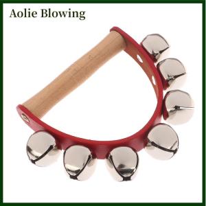 Aolie Handbell Hand Bells With 5pcs 7pcs Jingle Bells Wood Handle Musical Instrument Bell Toy Gift For School Music Class Home Daycare