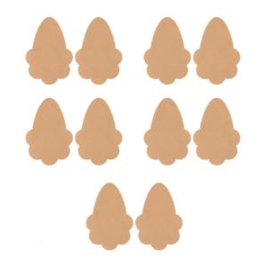 5 Pairs Invisible Adhesive Breast Pads Disposable Polyester Fabric Nipple Covers with Lift For Formal Event Everyday Use