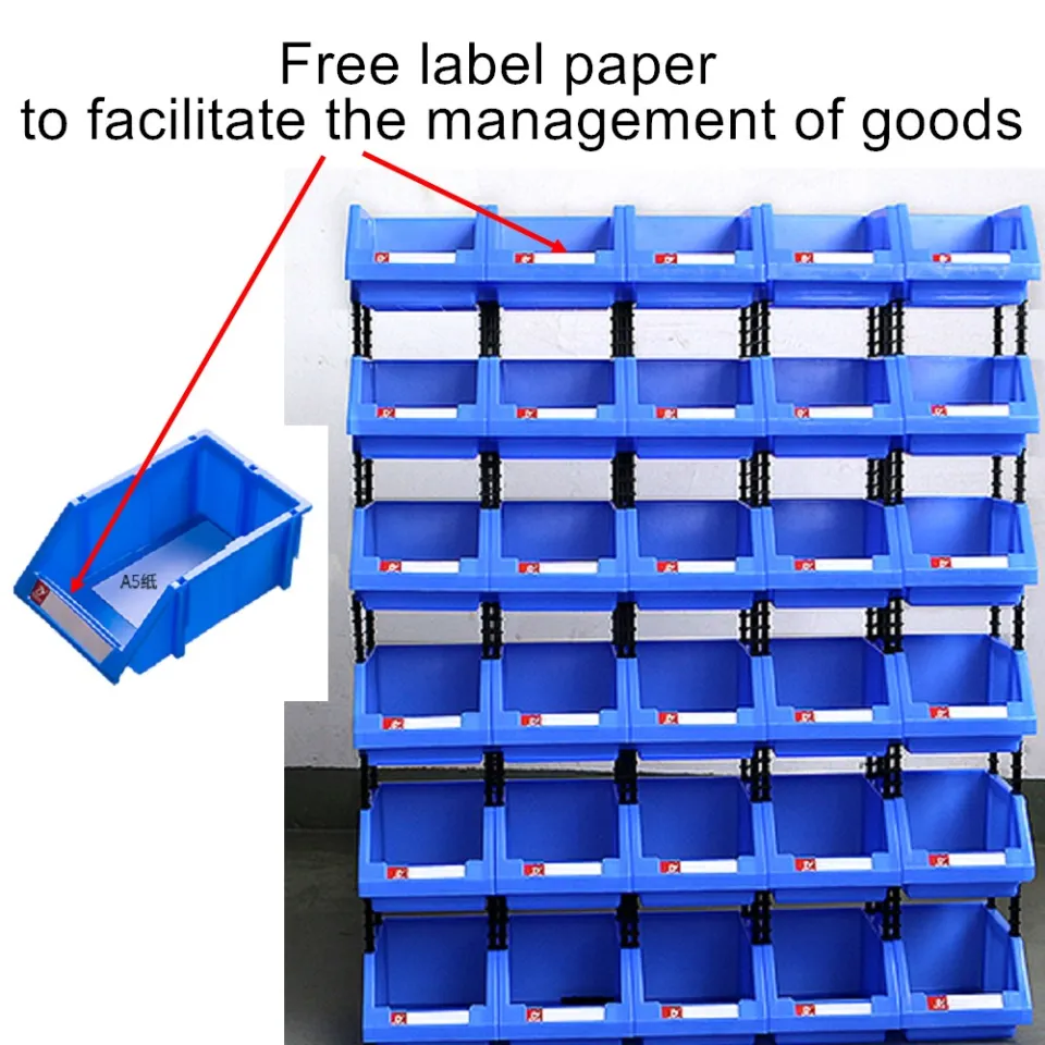 Stackable Plastic Small Parts Container Box Shelf Screw Storage Bin  Organizer