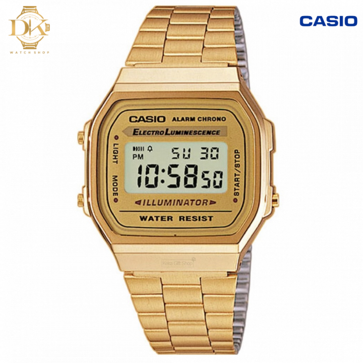 Casio Women's Digital Quartz Watch with Solid Stainless Steel Strap