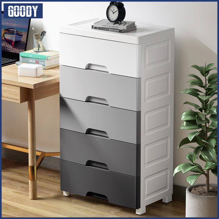 Goody 50cm Wide Grey Drawer Cabinet Plastic Clothes Cabinet Durabox ...