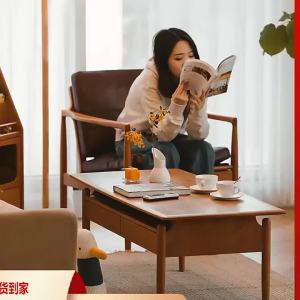 Coffee Table Dining Table Dual-Use Multifunctional Solid Wood Cherry Wood