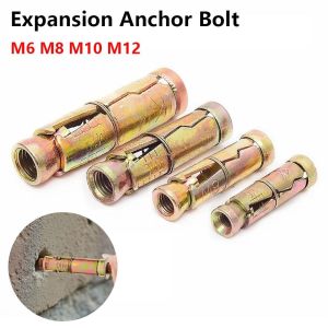 EASYEAH 1Pcs Carbon Steel Expansion Bolts M6-M12 Heavy Duty Single Sleeve Anchor Bolt Durable Hex Bolt Concrete Wedge Expansion Anchor for Concrete Walls Ground Lock Installation