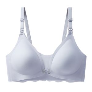 Non-Marking Jelly Gum Nursing Bra Gathering Anti-Sagging Double Buckle Breastfeeding
