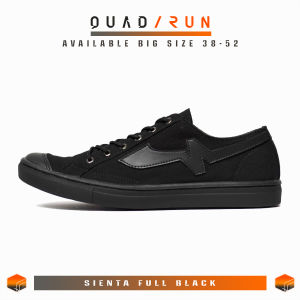 Sepatu Kanvas Hitam Sneakers Pria Casual Big Size 39-52 Sienta QUADRUN Spatu Sekolah Kuliah Main Hangout